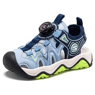 Sandal bé trai HOBIBEAR EK1190 Blue có thiết kế bít mũi chống va đập khóa xoay tiện lợi