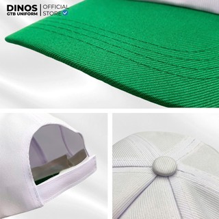 Nón Lưỡi Trai Du Lịch Dinos Trắng Phối Màu, Vải Kaki Dày Dặn, Cứng Cáp Phù Hợp Cho Nhóm, Lớp, Team