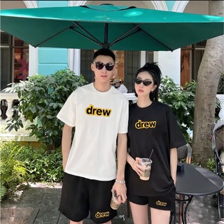 Set Đồ Đôi in Họa tiết Drew Nam Nữ Unisex Form Rộng Streetwear Chất Cotton Mát Mịn Hot Trend