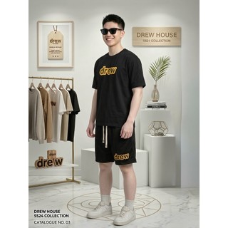 Set Đồ Đôi in Họa tiết Drew Nam Nữ Unisex Form Rộng Streetwear Chất Cotton Mát Mịn Hot Trend