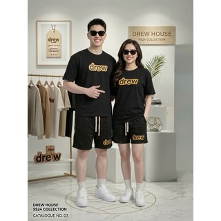 Set Đồ Đôi in Họa tiết Drew Nam Nữ Unisex Form Rộng Streetwear Chất Cotton Mát Mịn Hot Trend