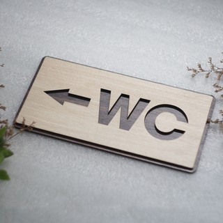 Bảng WC - Bảng toilet gỗ decor dán tường trang trí cửa nhà vệ sinh nam nữ