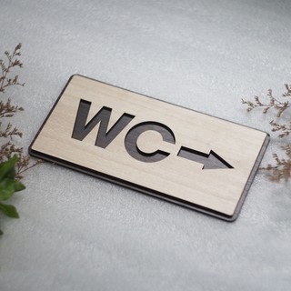 Bảng WC - Bảng toilet gỗ decor dán tường trang trí cửa nhà vệ sinh nam nữ