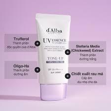 Kem Chống Nắng Nâng Tone D'Alba Waterfull Tone-up Sun Cream SPF 50+ Dưỡng Trắng Tự Nhiên Căng Bóng