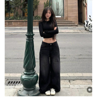QUẦN JEANS ỐNG SUÔNG SIÊU RỘNG CAO CẤP ĐL 390GSM NHIỀU MÀU TÔN DÁNG NAM NỮ FORM UNISEX by@ D’Kendal.Club.