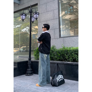 QUẦN JEANS ỐNG SUÔNG SIÊU RỘNG CAO CẤP ĐL 390GSM NHIỀU MÀU TÔN DÁNG NAM NỮ FORM UNISEX by@ D’Kendal.Club.