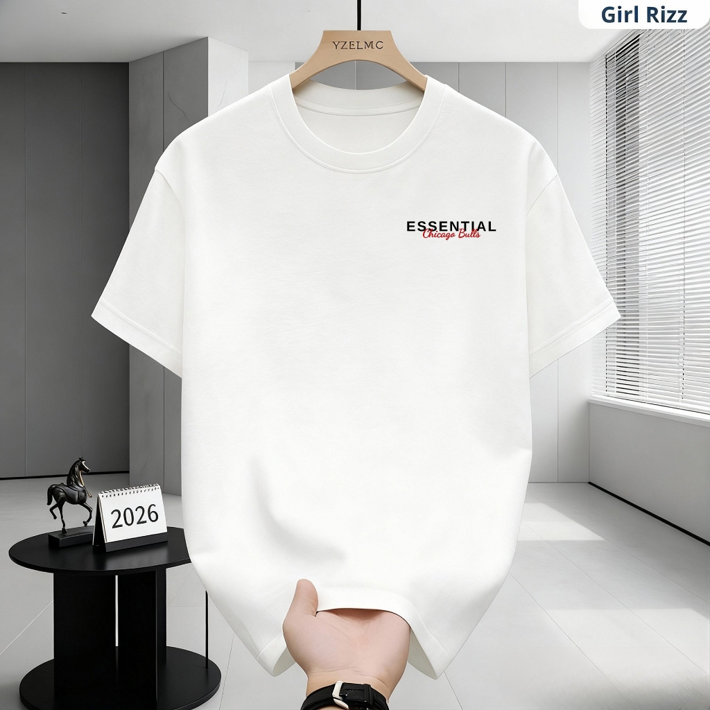 Áo thun unisex Girlrizz form rộng Essentials cotton cao cấp thoáng mát mềm mịn  dễ dàng vận động và phối đồ ATN219
