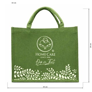 Túi Vải Đay Home Care - Túi Đựng Đồ Bỉm Sữa Cho Mẹ Bầu Đi Sinh Có Quai Xách Siêu Bền (35x15x29cm)