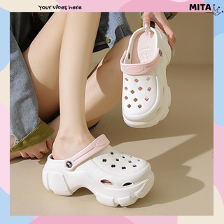 Dép sục nữ đế cao 7 cm form trơn quai màu hottrend Hàn Quốc Mita CS-105