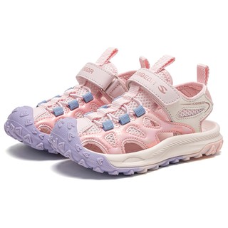 Sandal bé gái HOBIBEAR EK1193 Pink có thiết kế bít mũi, vải mesh thoáng khí và đế TPR chống trượt