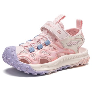 Sandal bé gái HOBIBEAR EK1193 Pink có thiết kế bít mũi, vải mesh thoáng khí và đế TPR chống trượt