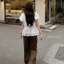 Áo sơ mi babydoll SUSAN top voan mềm tay bồng phối tầng AO731