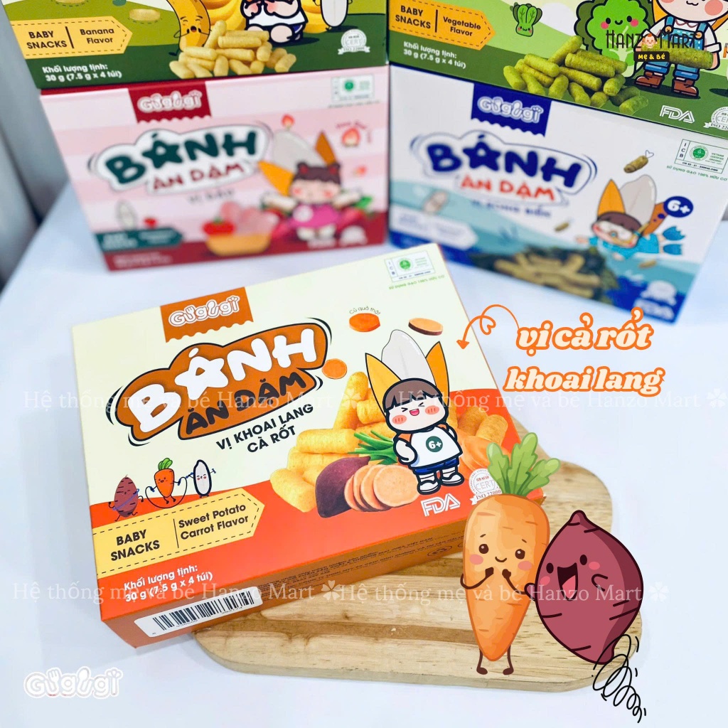 Bánh ăn dặm GUGUGI vi trái cây - Hương vị tươi ngon hộp 30g