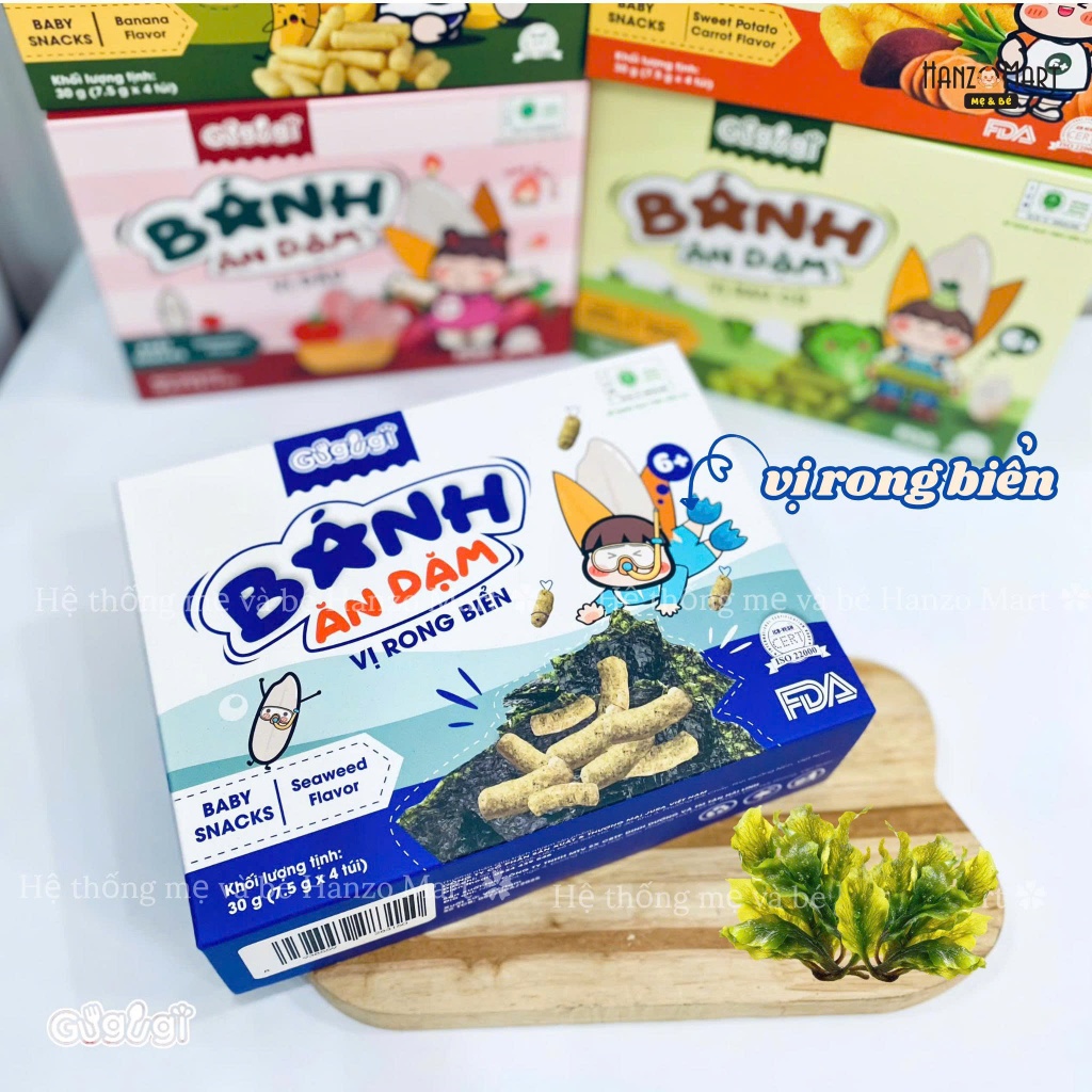 Bánh ăn dặm GUGUGI vi trái cây - Hương vị tươi ngon hộp 30g