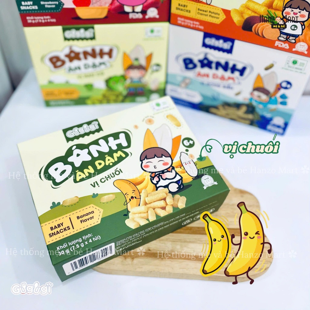 Bánh ăn dặm GUGUGI vi trái cây - Hương vị tươi ngon hộp 30g