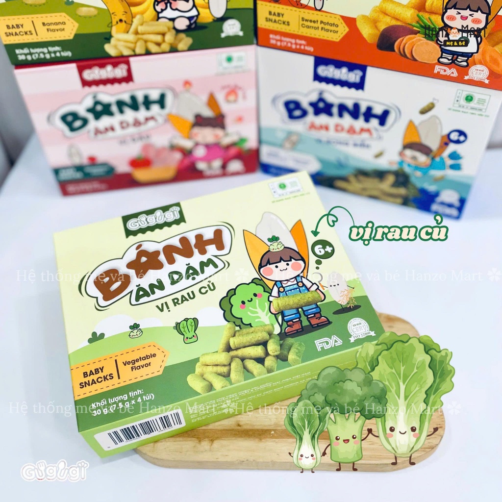 Bánh ăn dặm GUGUGI vi trái cây - Hương vị tươi ngon hộp 30g