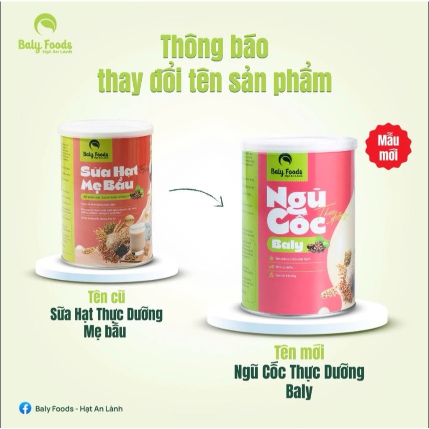Sữa Hạt Ngũ Cốc Mẹ Bầu BalyFoods Bổ Sung Dưỡng Chất Cho Mẹ Bầu Giai Đoạn Thai Kỳ Lon 500g