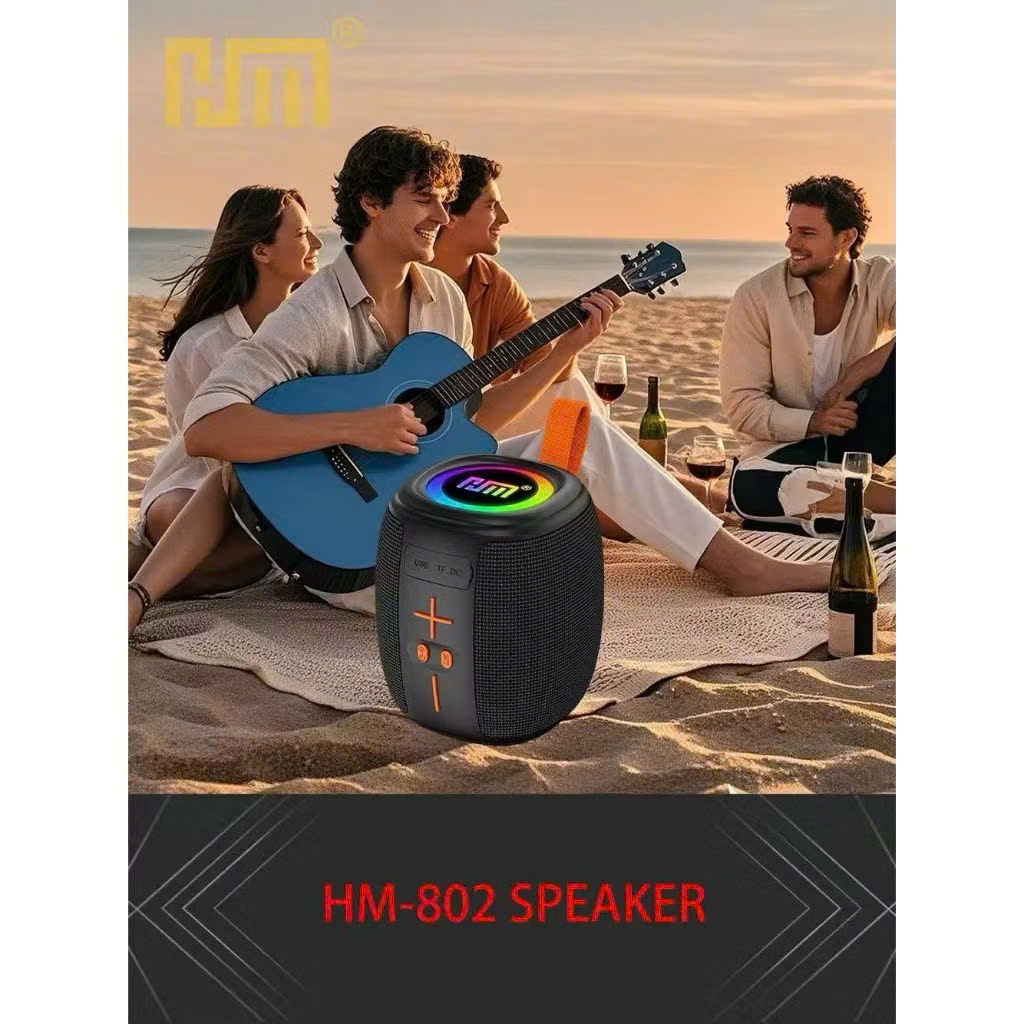 Loa Bluetooth không dây HM805 chống nước , loa xách tay âm bass cực mạnh , pin trâu , thiết kế đèn led hiện đại