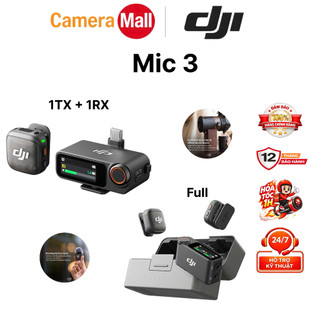 Bộ micro không dây DJI Mic 3 gọn nhẹ, khử ồn thông minh, hiệu suất mạnh mẽ (DJI Mic 3)