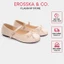 - Giày balletcore quai ngang mũi nhăn, phối nơ kiểu dáng basic cao 1cm màu kem - EL118