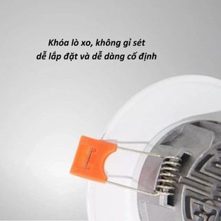 Đèn Led Âm Trần Đế Đúc (Nguồn Liền) 7W 9W Phi 90 | Đèn Âm Trần Downlight | Ánh Sáng 3 Màu | BH 2 Năm