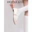 - Giày balletcore quai ngang mũi nhăn, phối nơ kiểu dáng basic cao 1cm màu kem - EL118