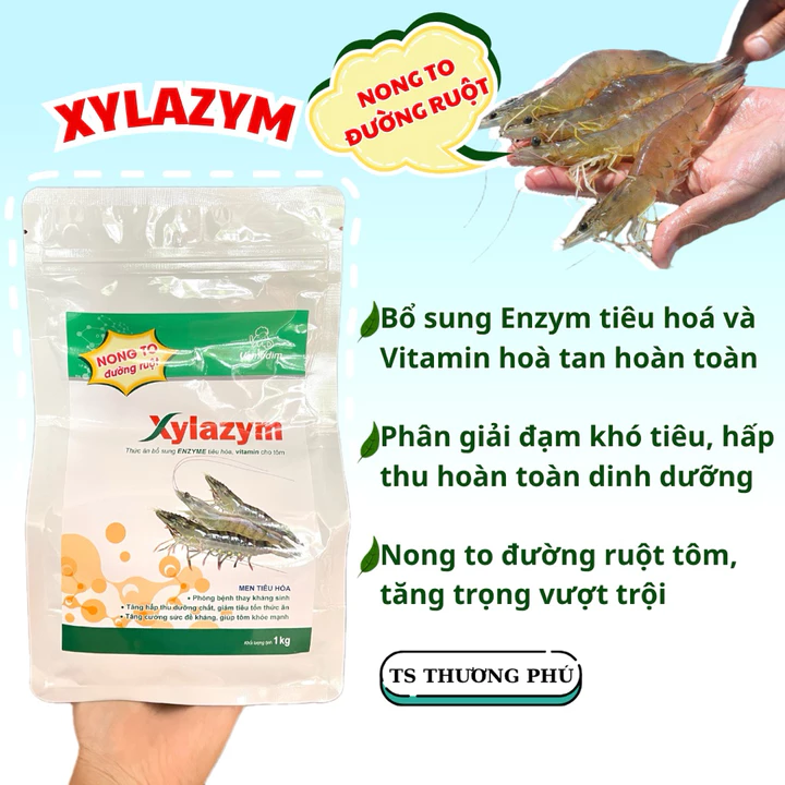 Xylazym Vemedim 1kg Men tiêu hoá bổ sung enzym và vitamin giúp tôm hấp thu và tăng sức đề kháng