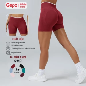 GEPO Quần Short Thể Thao Basi,Chất Liệu Dệt Kim 90% Polyamide 10% Elastane,Co Giãn Tốt,Thoáng Khí Tập Gym & Yoga GP131