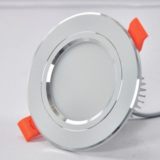 Đèn Led Âm Trần, Đèn Âm Trần Đế Đúc 5W Phi75 (Liền Nguồn), Đèn Mắt Trâu, Bảo Hành 12 Tháng