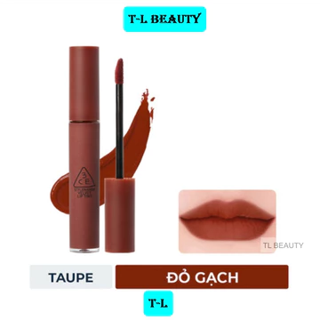 [TEM PHỤ + VAT] Son kem lì màu đỏ gạch Hàn Quốc 3CE Velvet Lip Tint #Taupe (phiên bản vỏ tròn)