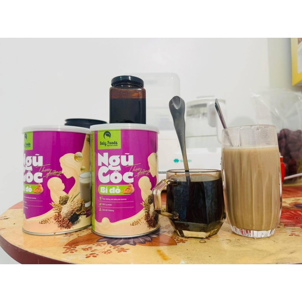 Sữa Hạt Ngũ Cốc Bí Đỏ BalyFoods Lợi Sữa Sau Sinh Giúp Mẹ Gọi Sữa Về Nhiều Hơn, Đặc Hơn Lon 500G