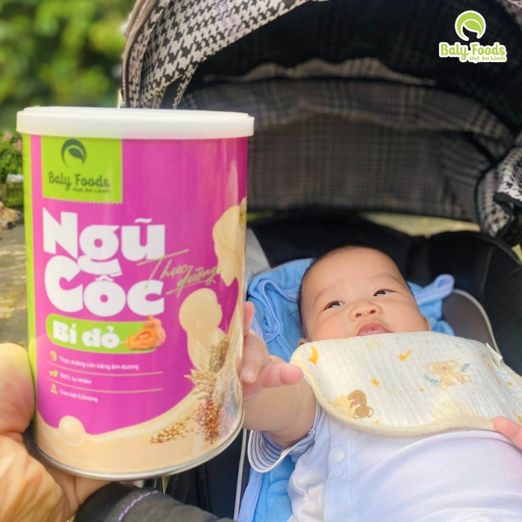 Sữa Hạt Ngũ Cốc Bí Đỏ BalyFoods Lợi Sữa Sau Sinh Giúp Mẹ Gọi Sữa Về Nhiều Hơn, Đặc Hơn Lon 500G