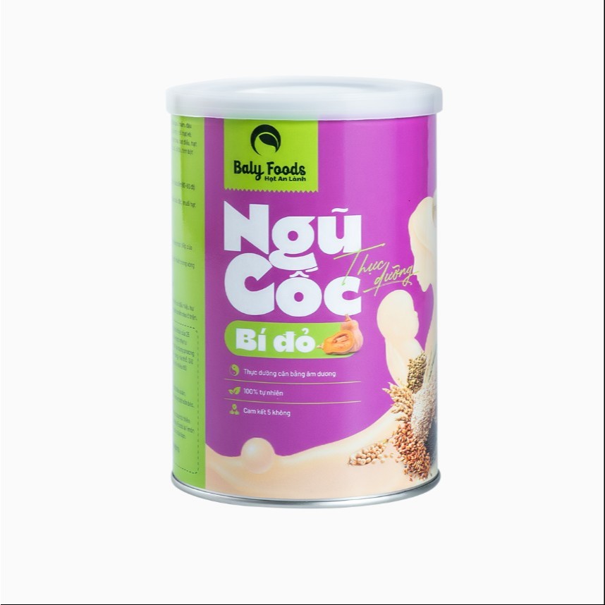 Sữa Hạt Ngũ Cốc Bí Đỏ BalyFoods Lợi Sữa Sau Sinh Giúp Mẹ Gọi Sữa Về Nhiều Hơn, Đặc Hơn Lon 500G
