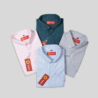 [ BIGSIZE UP TO 135KG ] Áo sơ mi nam ngắn tay oxford kẻ sọc nhỏ tôn dáng che khuyết điểm vùng. SMOX2