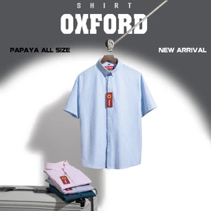 Áo sơ mi nam ngắn tay oxford kẻ sọc nhỏ tôn dáng che khuyết điểm vùng. SMOX2