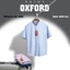Áo sơ mi nam ngắn tay oxford kẻ sọc nhỏ tôn dáng che khuyết điểm vùng. SMOX2