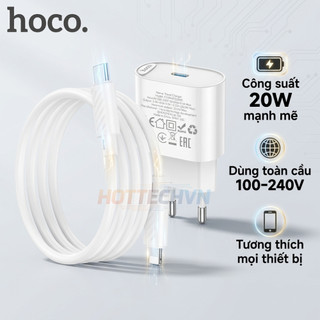 Bộ Củ Sạc Nhanh HOCO C109A PD20W Cổng Ra TypeC, Sử Dụng An Toàn Ổn Định Không Nóng Máy Bảo Vệ Thiết Bị.