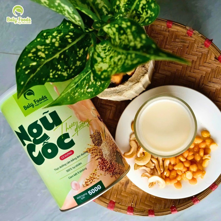 Sữa Hạt Ngũ Cốc Thực Dưỡng BalyFoods Dựa Trên Nguyên Lý Âm Dương,Tốt Cho Hệ Tiêu Hóa Lon 500G,Gói Tiện Lợi