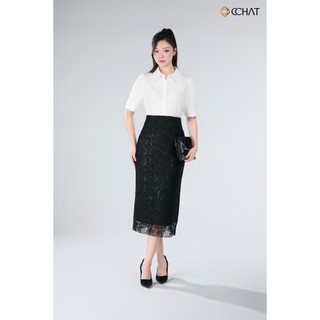 Áo Sơ Mi Nữ 𝐂𝐂𝐇𝐀𝐓 Dáng Suông Phối Ren Haein Chất Liệu Cao Cấp 16FNT8053ST
