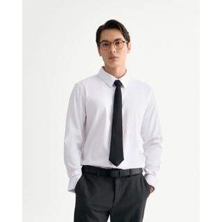 [🔥HOT] Áo Sơ Mi Nam Công Sở Tay Dài Trắng Trơn Form Fitted - Routine 10S26SHL054