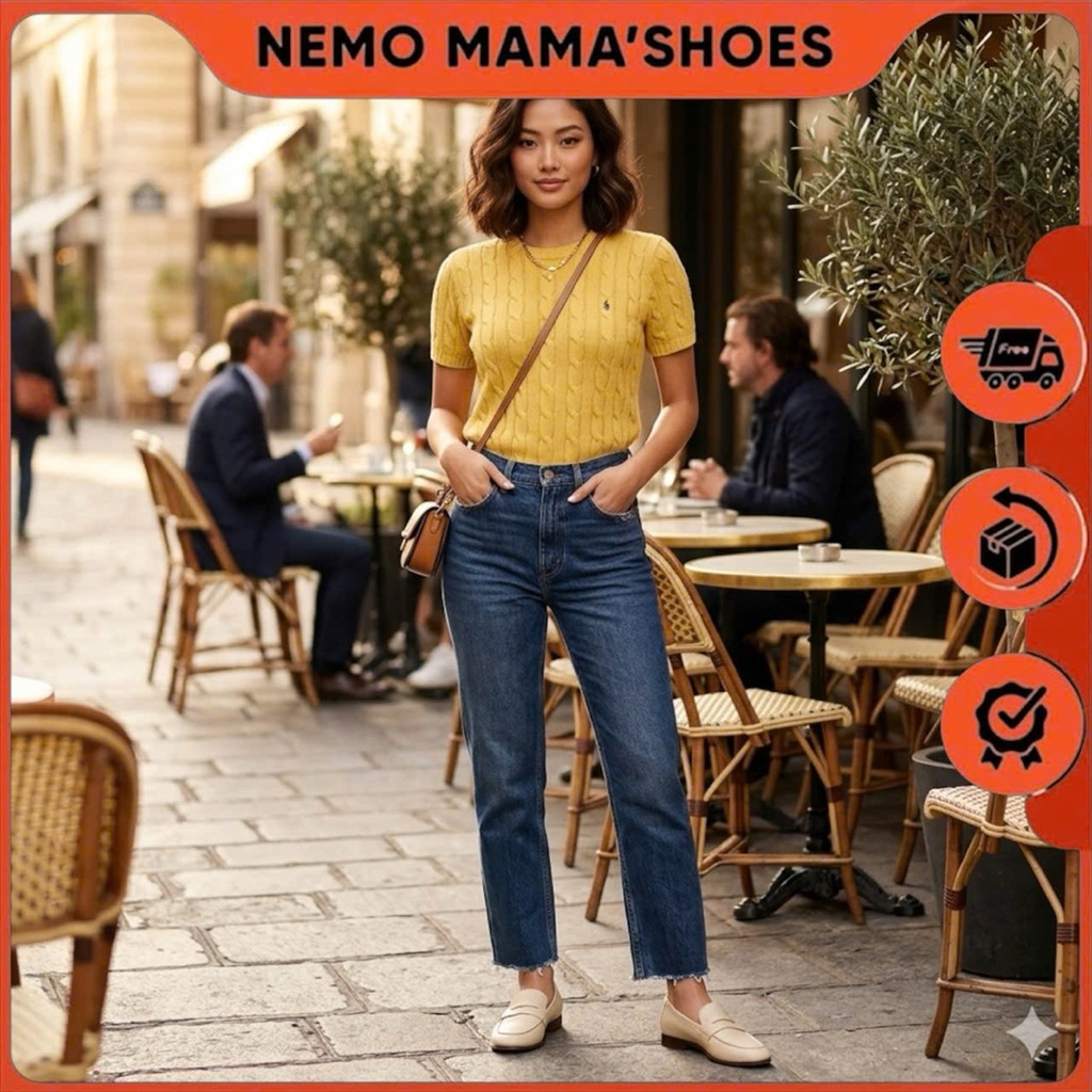 🌼 RL ÁO LEN DỆT TĂM MÀU VÀNG – BASIC NHẸ NHÀNG, DỄ PHỐI (Q260122050)🌼