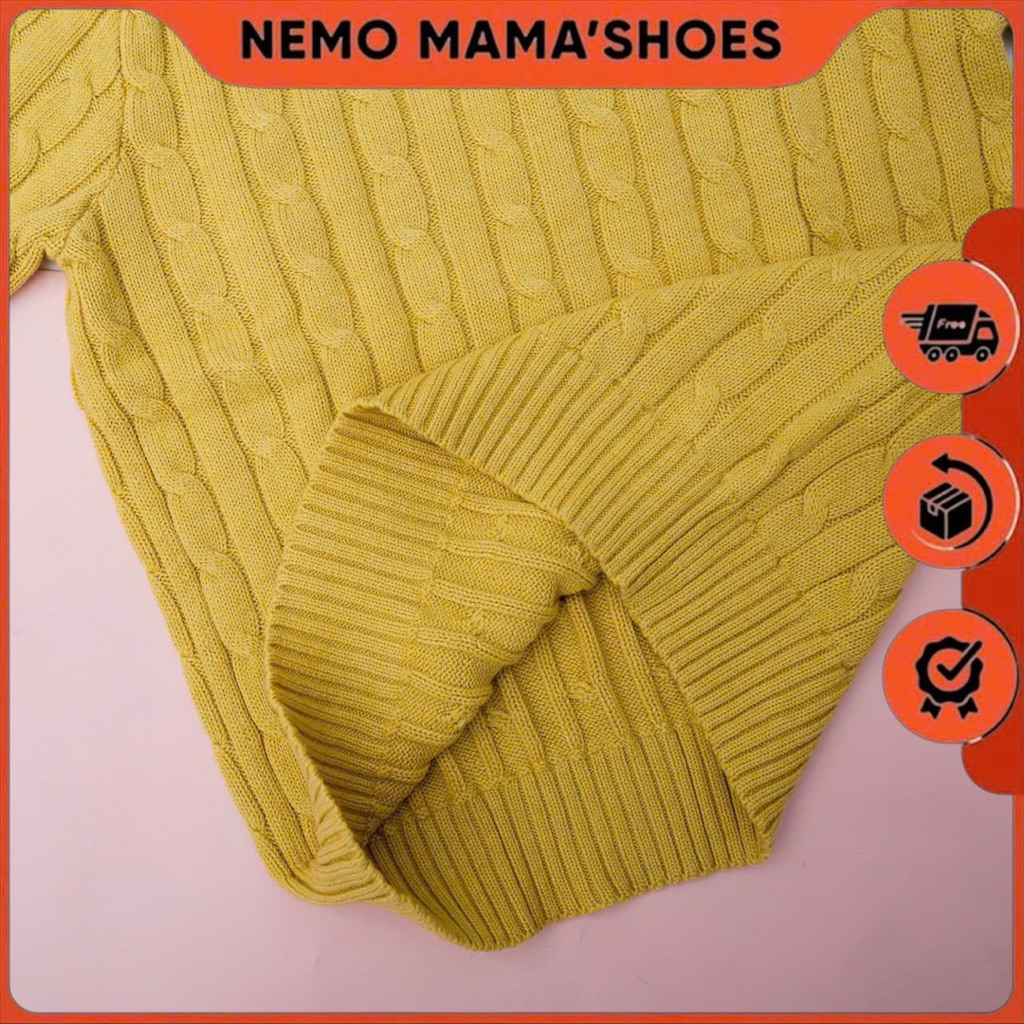 🌼 RL ÁO LEN DỆT TĂM MÀU VÀNG – BASIC NHẸ NHÀNG, DỄ PHỐI (Q260122050)🌼