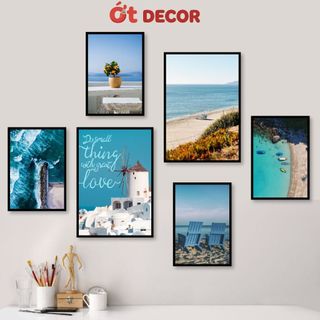 [NEW] Bộ 6 Tranh Fomex STYLE ĐỊA TRUNG HẢI Trang Trí Phòng Khách, Phòng Ngủ- Ớt Decor