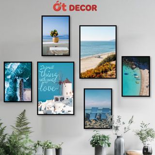 [NEW] Bộ 6 Tranh Fomex STYLE ĐỊA TRUNG HẢI Trang Trí Phòng Khách, Phòng Ngủ- Ớt Decor