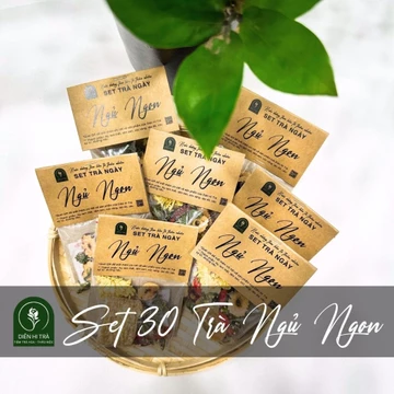 Set 30 gói trà ngủ ngon, giúp ngon giấc, dễ ngủ - Trà thảo mộc thiên nhiên Diên Hi Trà