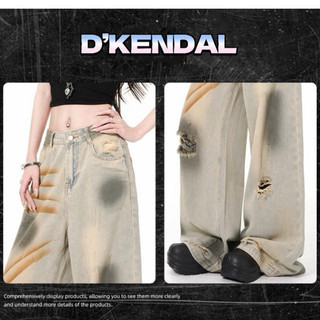 Quần Jean Cao Cấp D’KENDAL Ống Suông Rộng Unisex,Jean Dày Dặn Mềm Mịn Không Nhăn Xù,Đổ màu.Design By D’KENDALLocal Brand
