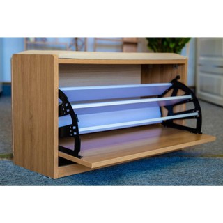 Tủ giày gỗ MDF cao cấp lâm sung, tủ giày thông minh 3 ngăn kết hợp nệm ghế ngồi tiện ích dễ dàng lắp đặt