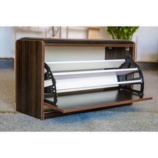 Tủ giày gỗ MDF cao cấp lâm sung, tủ giày thông minh 3 ngăn kết hợp nệm ghế ngồi tiện ích dễ dàng lắp đặt