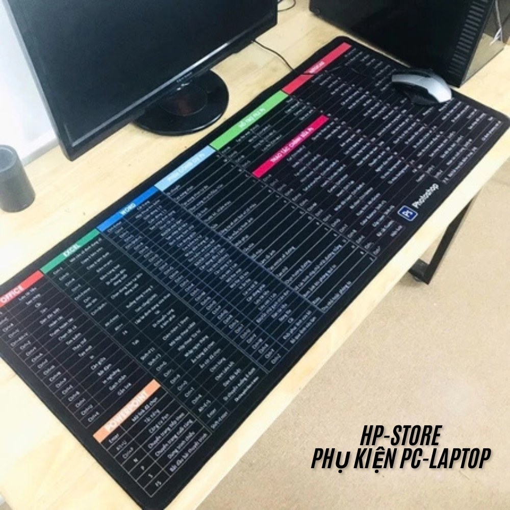 Lót Chuột Phím Tắt Văn Phòng Cao Cấp, Lót Công thức, Pad Chuột kích thước 70x30x0,3cm