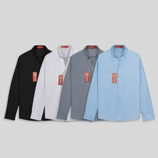 [ BIGSIZE UP TO 135KG ] Áo sơ mi nam Button down thiết kế kiểu cổ Y luxury lụa. SMY1